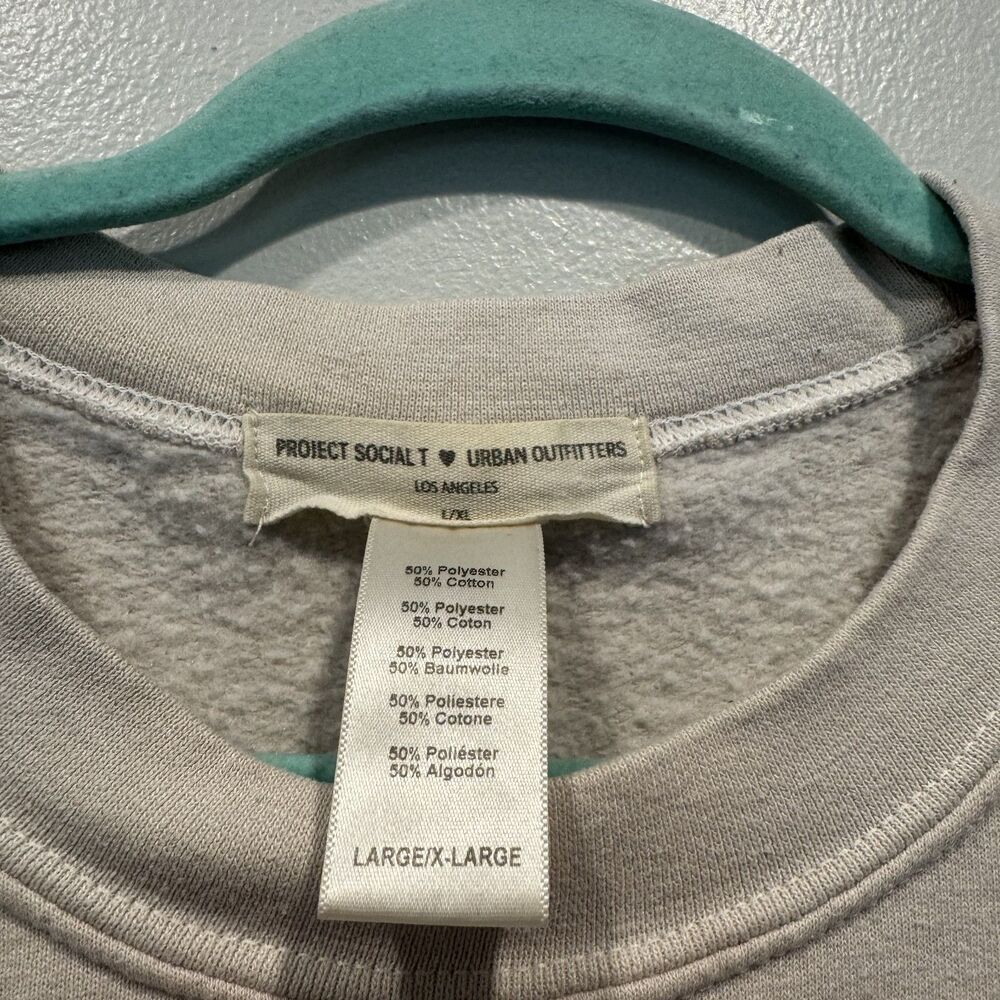 Project Social T Urban Outfitters Sweatshirt Good Night Butterfly Graphic L/XL - Picture 3 of 7
